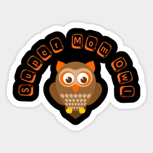 Super Mom Owl Sticker